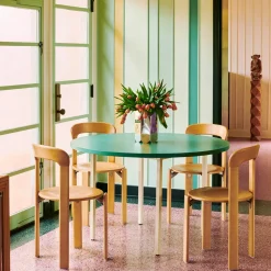 Chaise Rey en hêtre - Ø 49 x h 80 cm - Vert