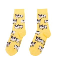 Chaussettes Bouledogue Opaques - Jaune