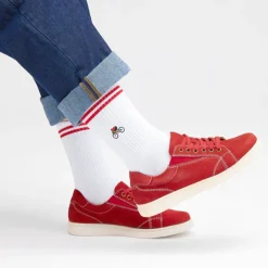Chaussettes brodées Cycliste