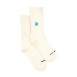 Chaussettes brodées Monde