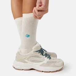 Chaussettes brodées Monde