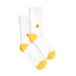 Chaussettes brodées Smiley