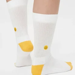 Chaussettes brodées Smiley