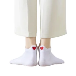 Chaussettes Languette Coup de coeur - Blanc