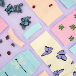 Chaussettes Papillon - Mauve