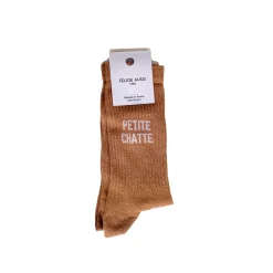 Chaussettes Petite Chatte Paillettes 36/40 - Caramel