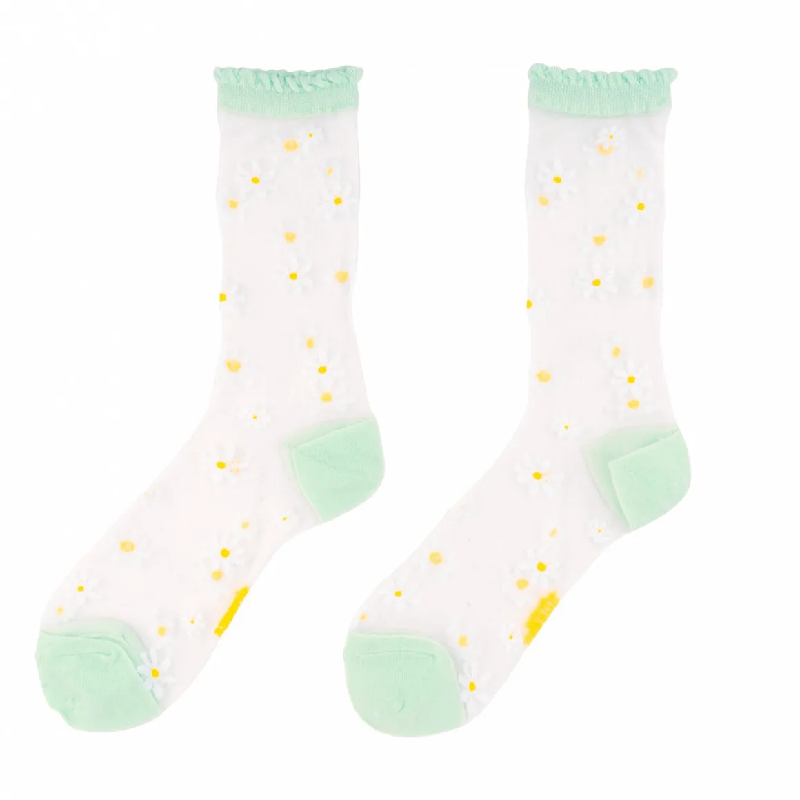 Chaussettes Transparentes 35/40 - Pâquerettes