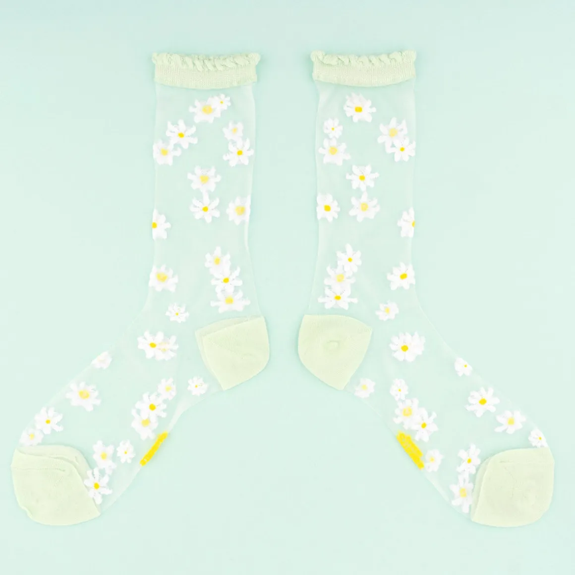Chaussettes Transparentes 35/40 - Pâquerettes