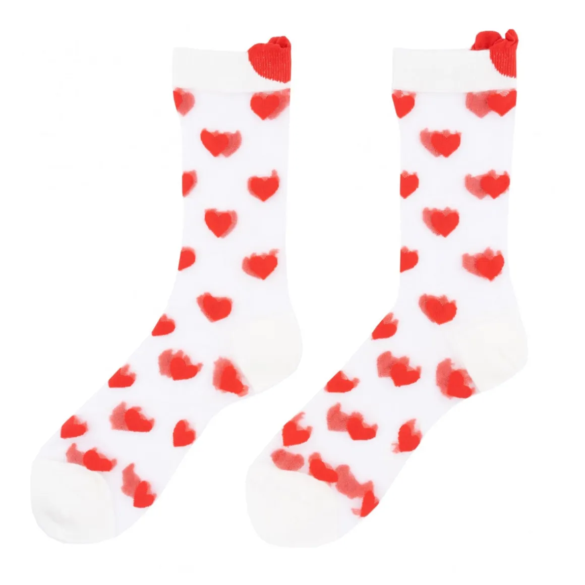 Chaussettes Transparentes Coeur