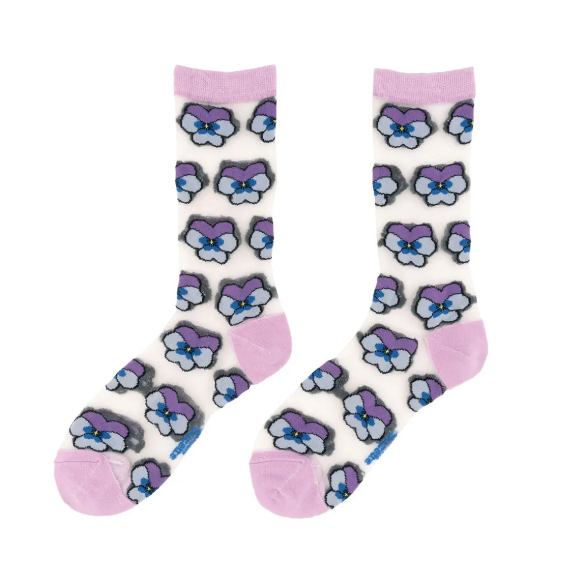 Chaussettes Transparentes - Pensée Mauve