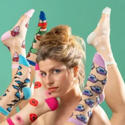 Chaussettes Transparentes - Pensée Mauve