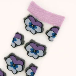 Chaussettes Transparentes - Pensée Mauve