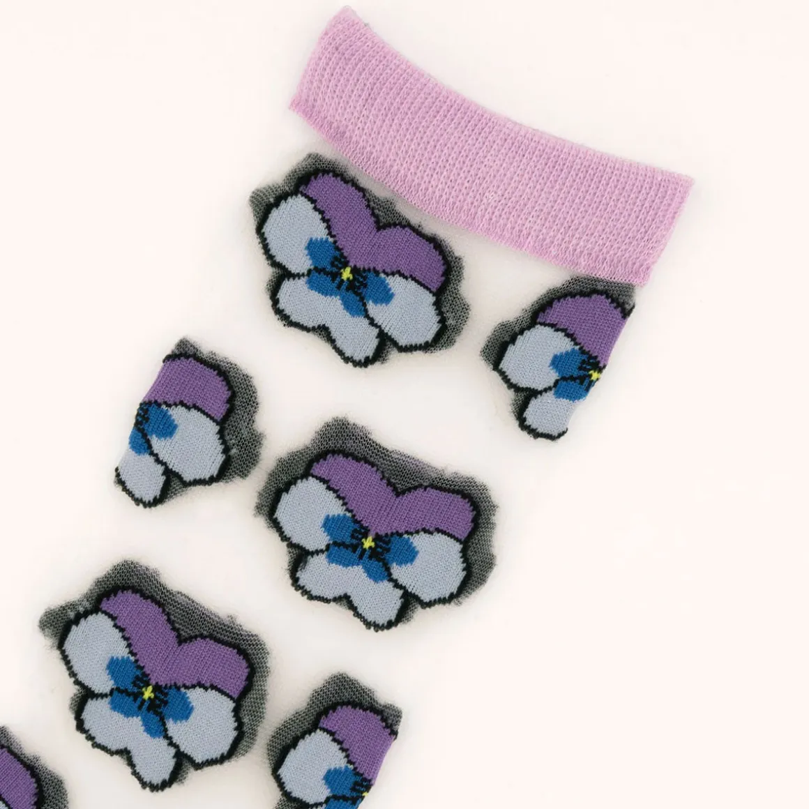 Chaussettes Transparentes - Pensée Mauve
