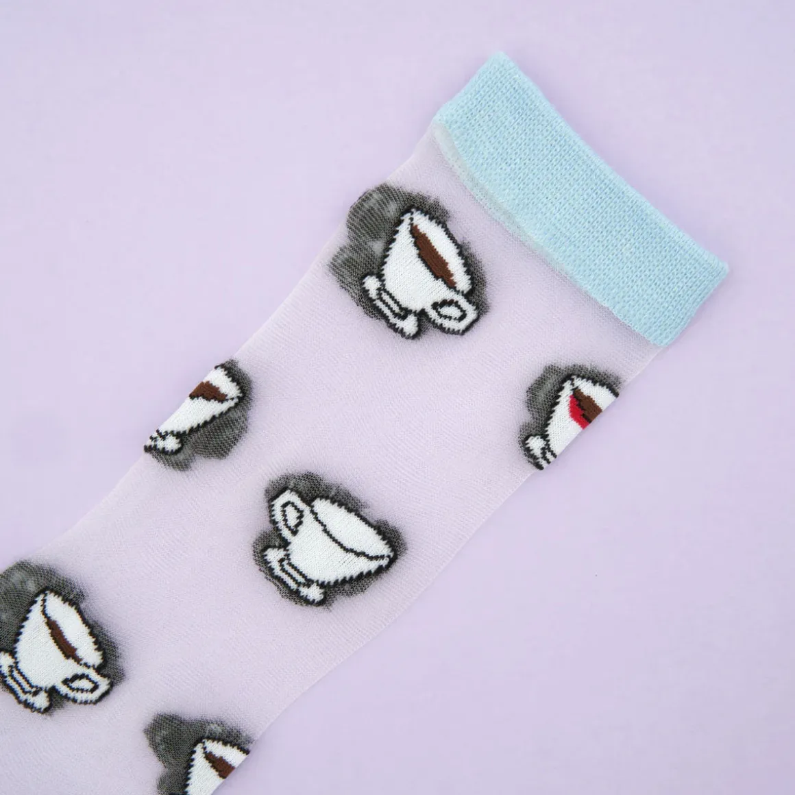 Chaussettes Transparentes Café