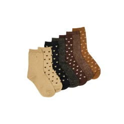 Coffret de 7 Chaussettes Coeur Paillettes