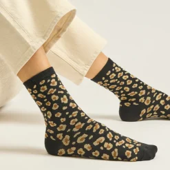 Coffret de 7 Chaussettes Léopard Paillettes