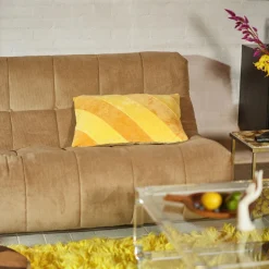 Coussin Rayé April en Velours - 60 x 40 cm