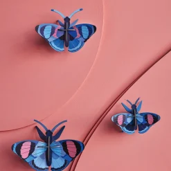Décoration murale Peacock Butterflies - Lot de 3