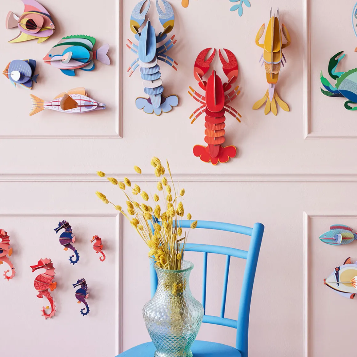 Décoration murale Sea Horses - Lot de 3