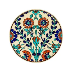 Dessous de Plat Rond en Céramique - Bleuet