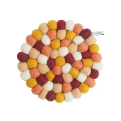 Dessous de plat rond en laine