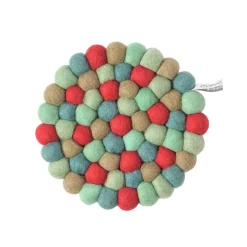 Dessous de plat rond en laine