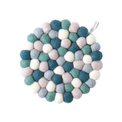 Dessous de plat rond en laine