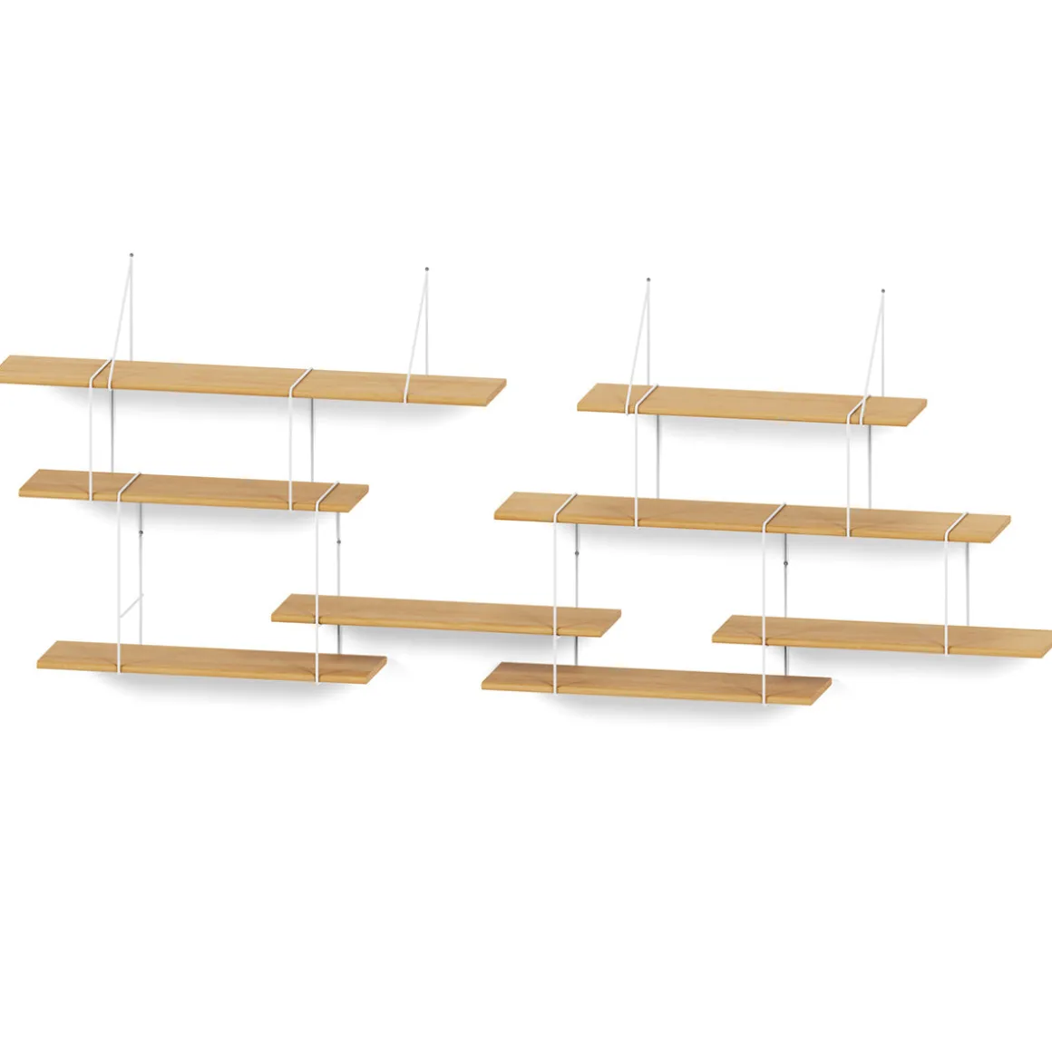 Etagères Link Système Duo Chêne / Blanc