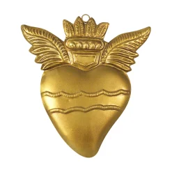 Exvoto Coeur Ailé Or