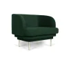 Fauteuil Cornice Velours - Vert Canard u0026 Laiton