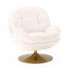 Fauteuil Memento en velours - 81 x 86 x 83 cm - Blanc