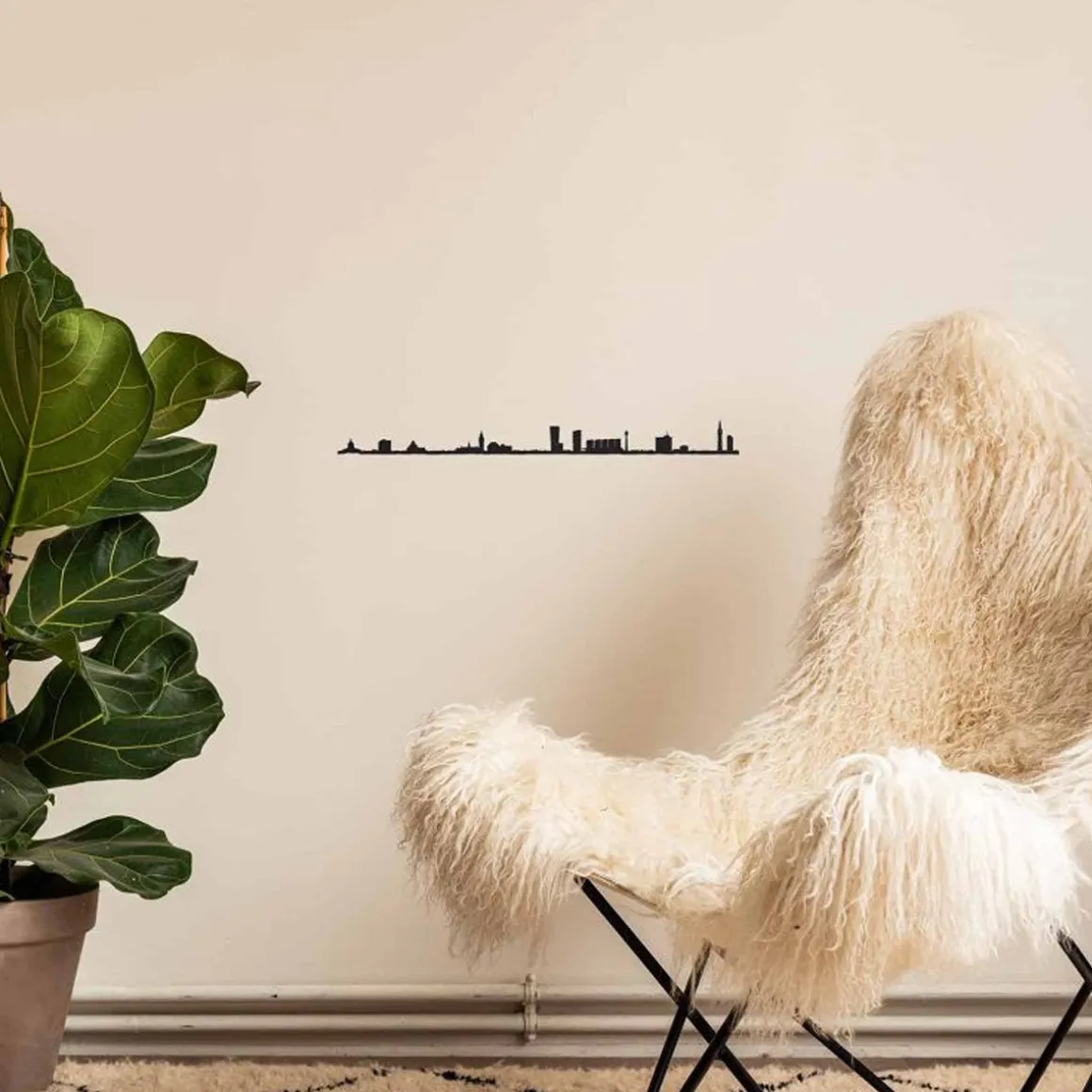 Frise décorative Lille - Noir - 50 cm