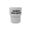 Gobelet en porcelaine - Bonjour Beau Gosse