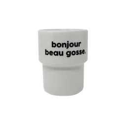 Gobelet en porcelaine - Bonjour Beau Gosse