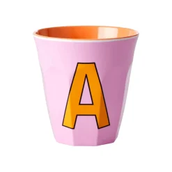 Gobelet Lettre A en mélamine - Bleu foncé