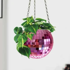 Jardinière suspendue Disco Ball - Rose