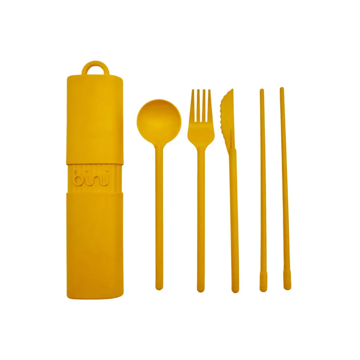 Kit de couverts réutilisables et nomades en matière biosourcée