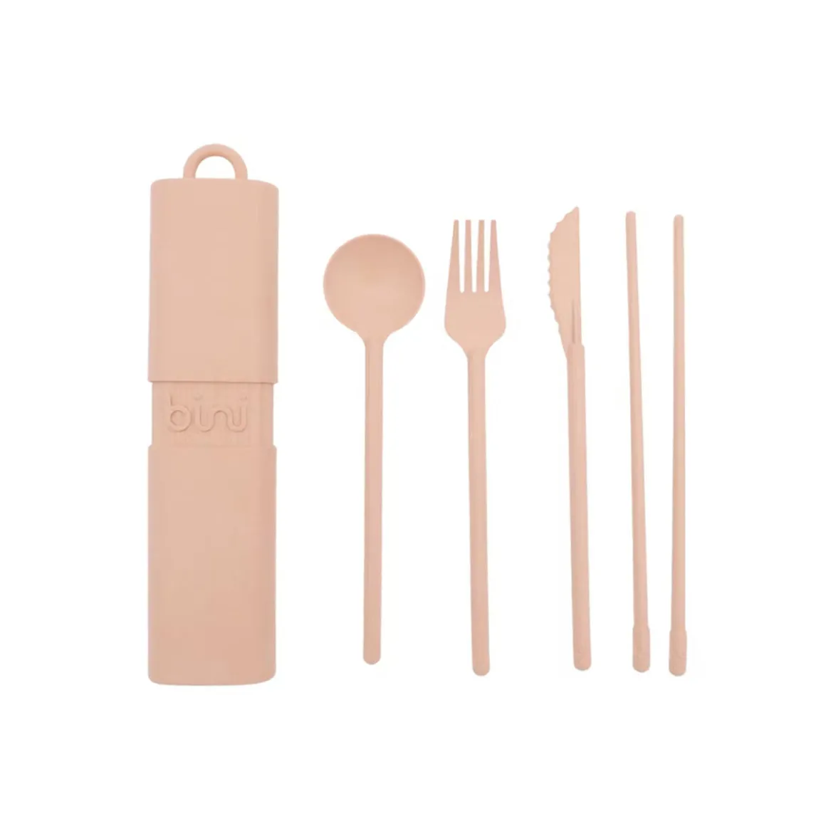 Kit de couverts réutilisables et nomades en matière biosourcée