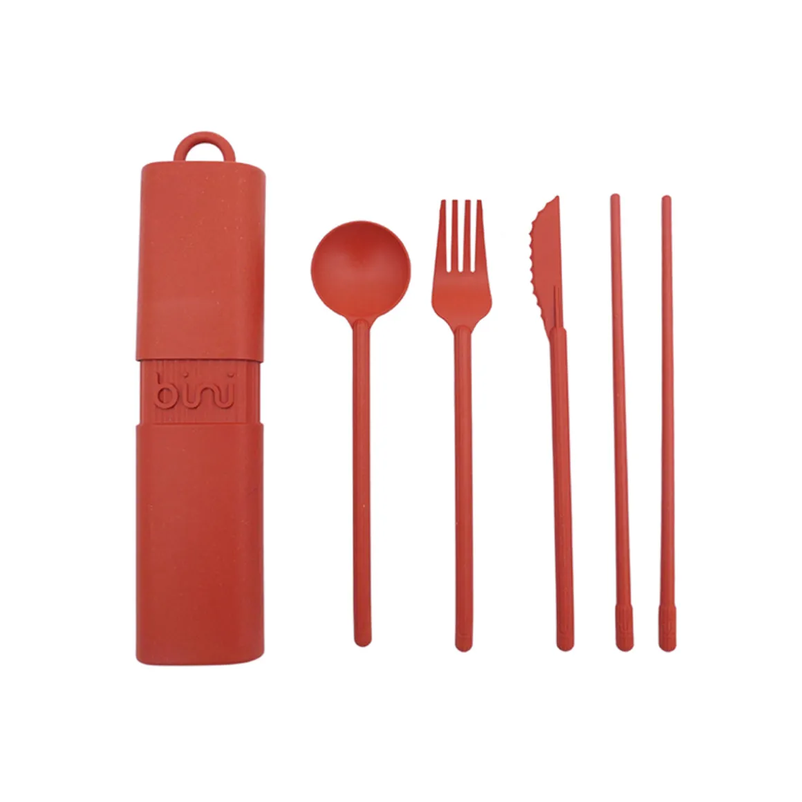 Kit de couverts réutilisables et nomades en matière biosourcée