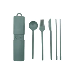 Kit de couverts réutilisables et nomades en matière biosourcée