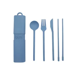 Kit de couverts réutilisables et nomades en matière biosourcée