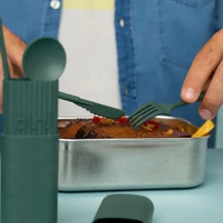 Kit de couverts réutilisables et nomades en matière biosourcée