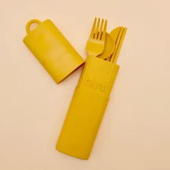 Kit de couverts réutilisables et nomades en matière biosourcée