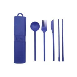 Kit de couverts réutilisables et nomades en matière biosourcée