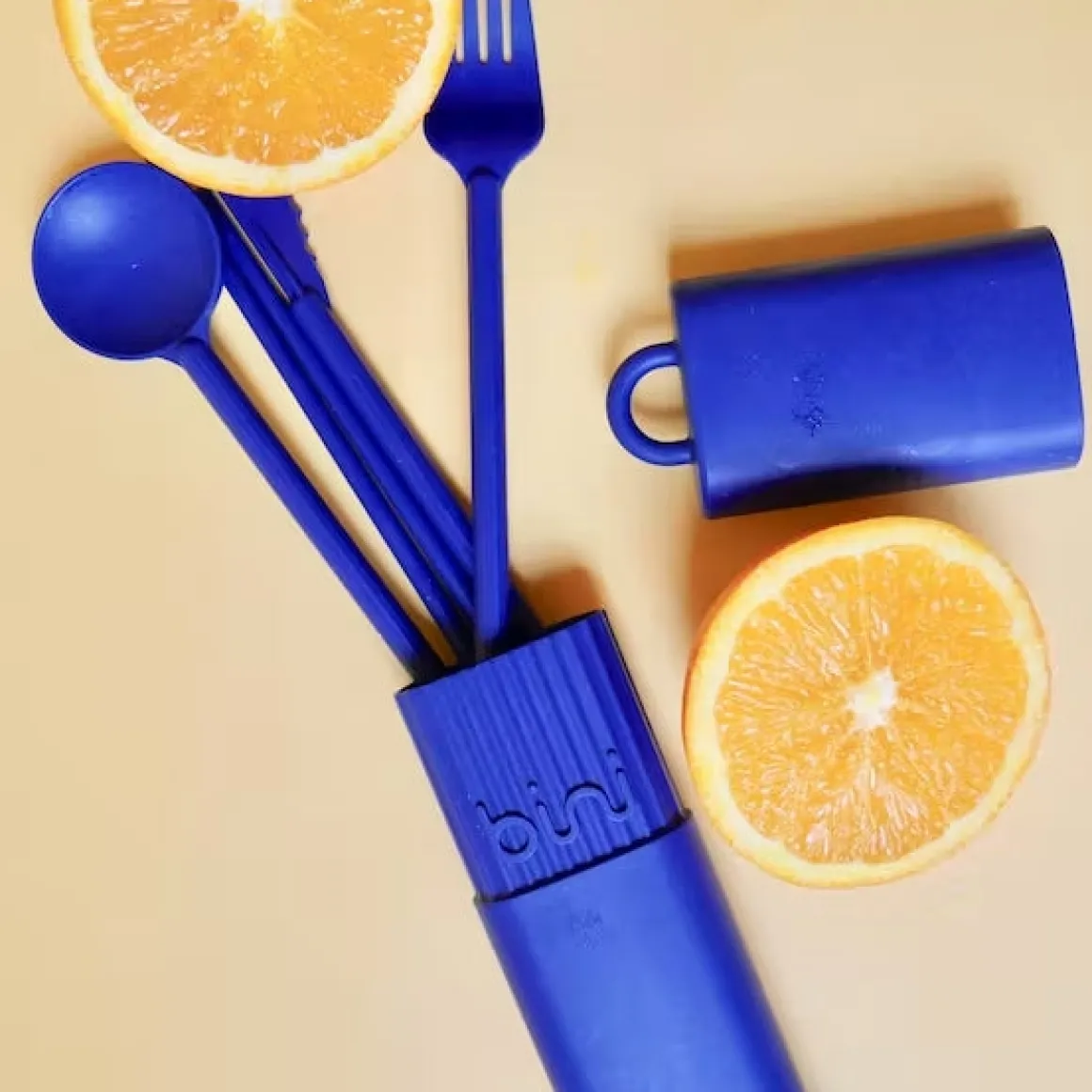 Kit de couverts réutilisables et nomades en matière biosourcée