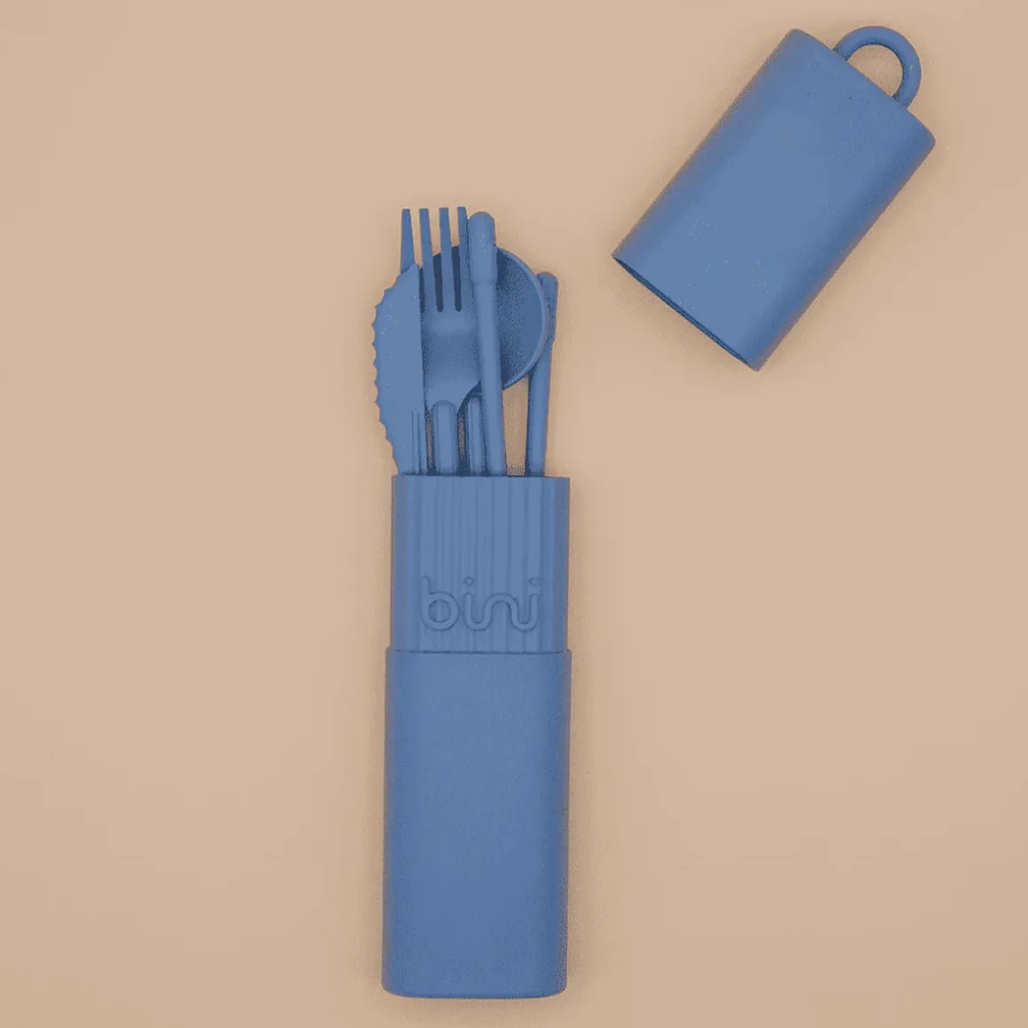 Kit de couverts réutilisables et nomades en matière biosourcée