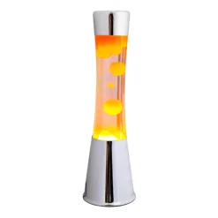 Lampe à lave - Orange / Argent