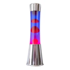 Lampe à lave - Rouge / Violet / Argent