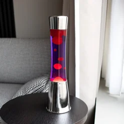 Lampe à lave - Rouge / Violet / Argent