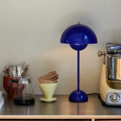 Lampe à poser Flowerpot VP3 - Bleu Cobalt